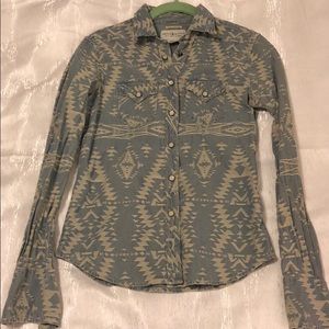 Ralph Lauren denim and supply chambray Aztec shirt
